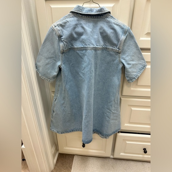 NWT Ganni Light Blue Denim Shirt dress - Picture 4 of 6
